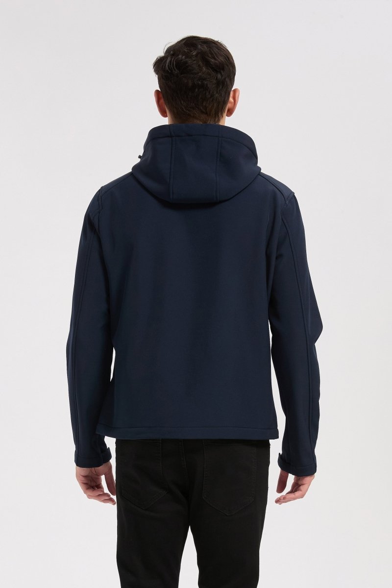 Veste softshell marine homme à capuche ÉTIENNE