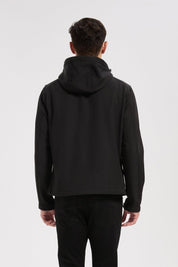 Veste softshell noir homme à capuche ÉTIENNE
