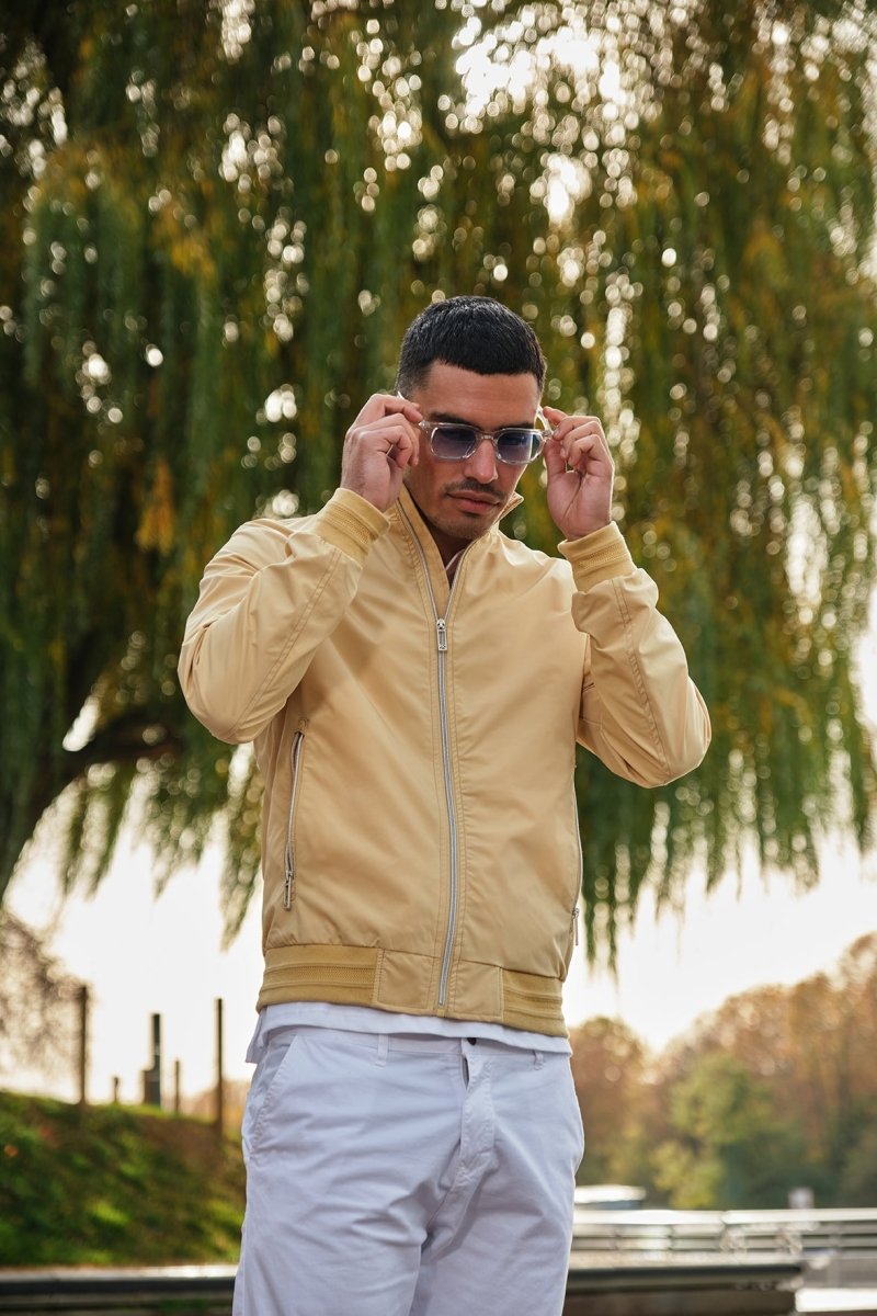 Veste zippée homme Creme JOVIAN