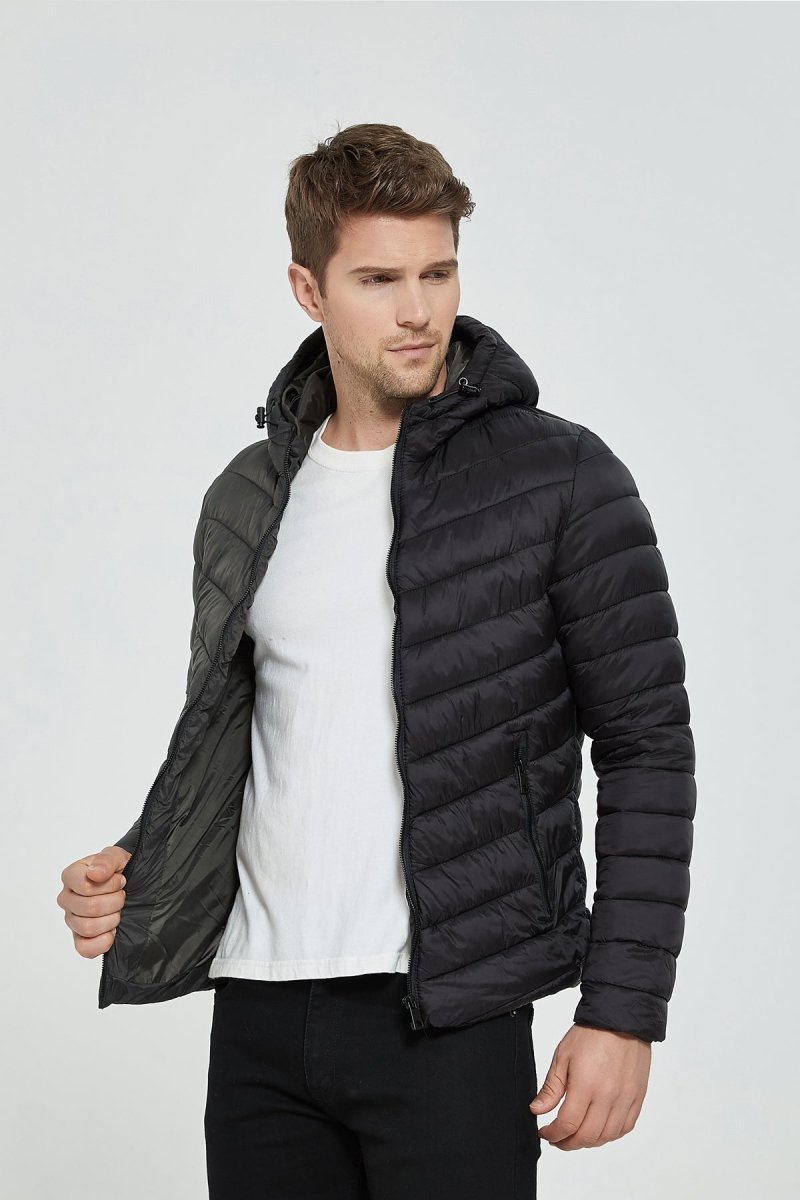 Doudoune bicolore a capuche pour homme Kymaxx