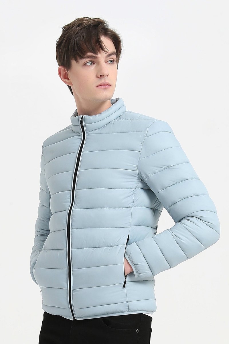 Doudoune col montant bleu clair ACHIL