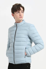 Doudoune col montant bleu clair ACHIL