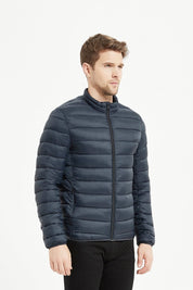 Doudoune col montant bleu fonce ACHIL