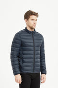 Doudoune col montant bleu fonce ACHIL