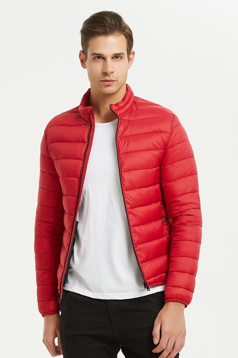 Doudoune col montant rouge ACHIL