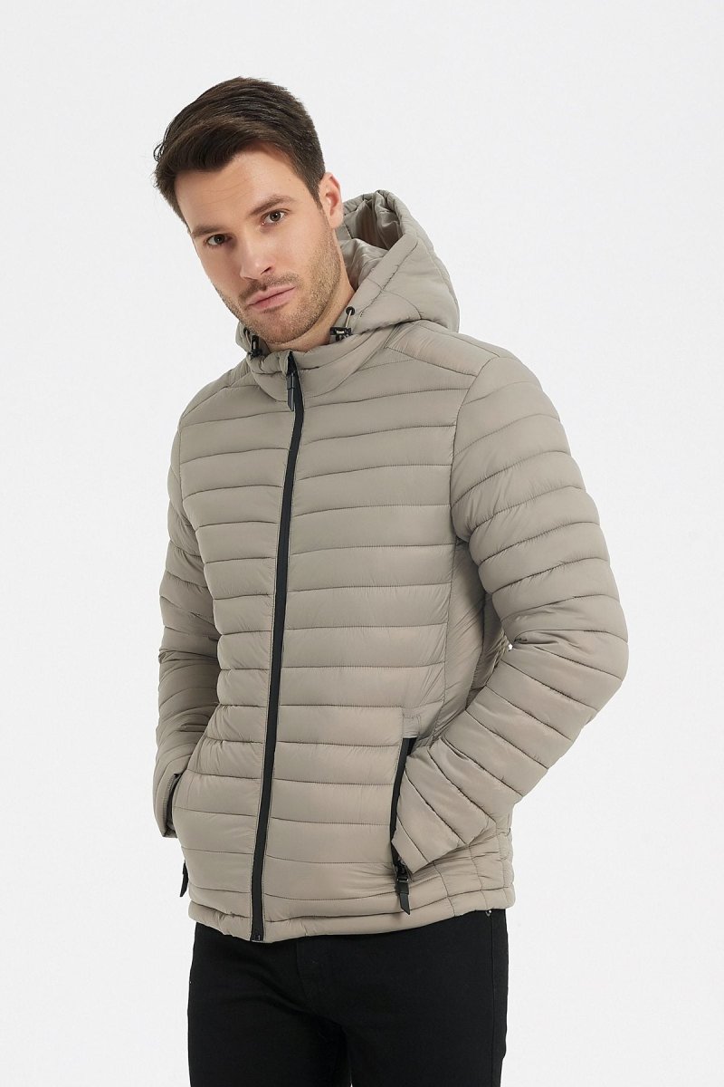 Doudoune colorée Beige gris FREDDY