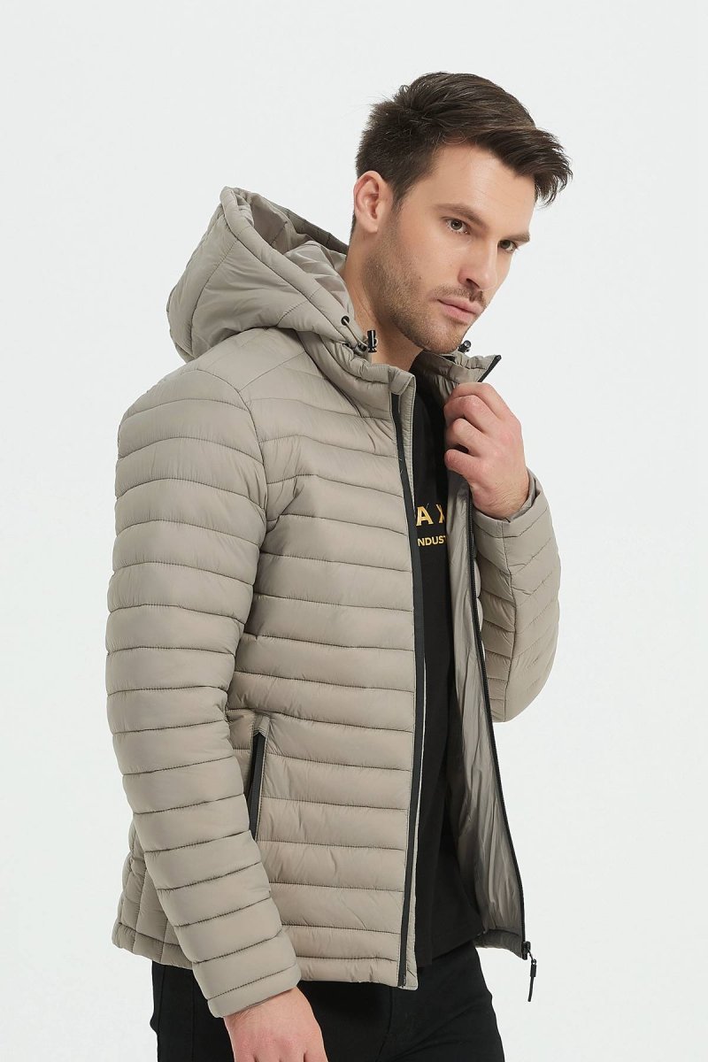 Doudoune colorée Beige gris FREDDY