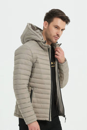 Doudoune colorée Beige gris FREDDY