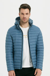 Doudoune colorée Bleu fumé FREDDY
