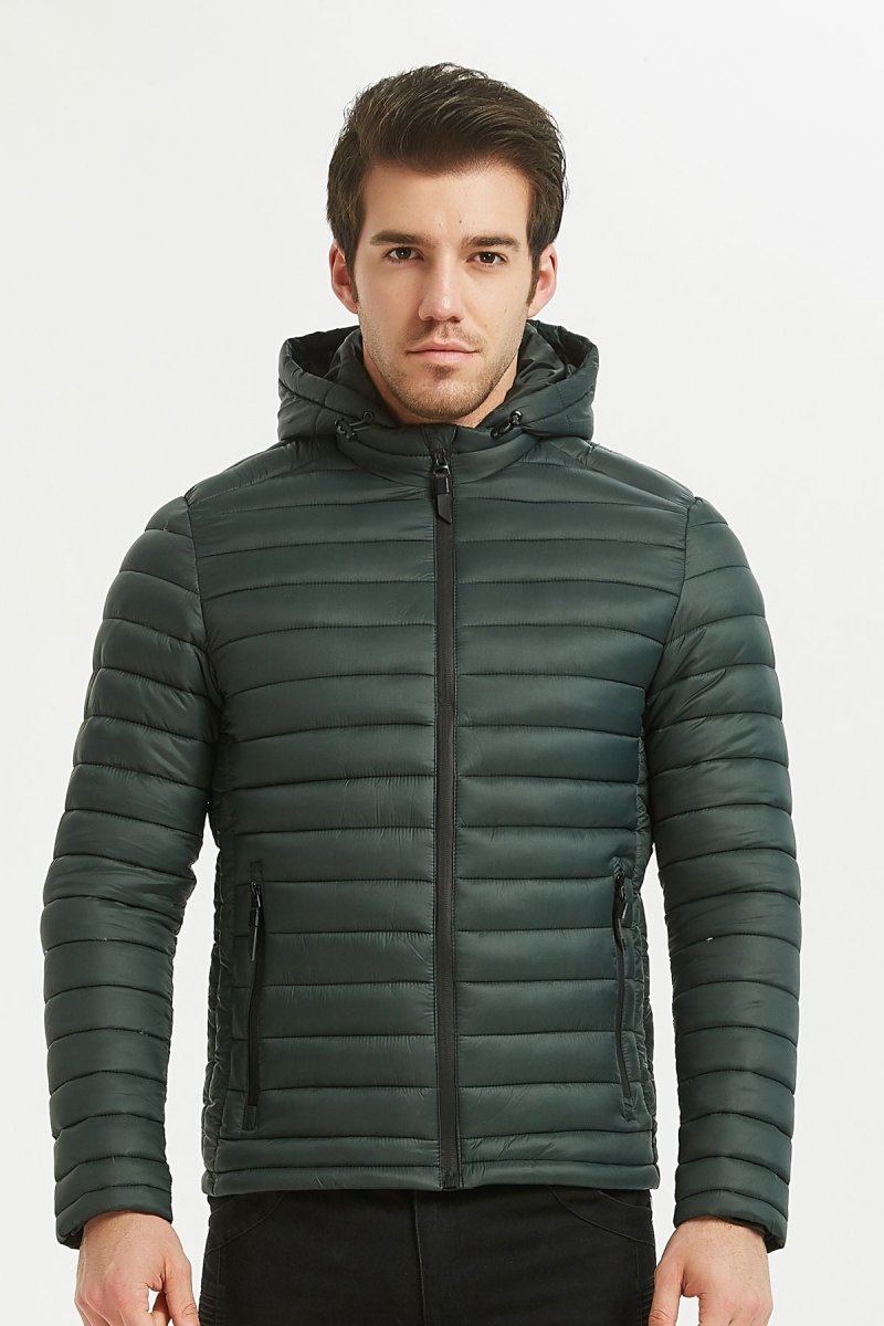 Doudoune colorée vert fonce FREDDY