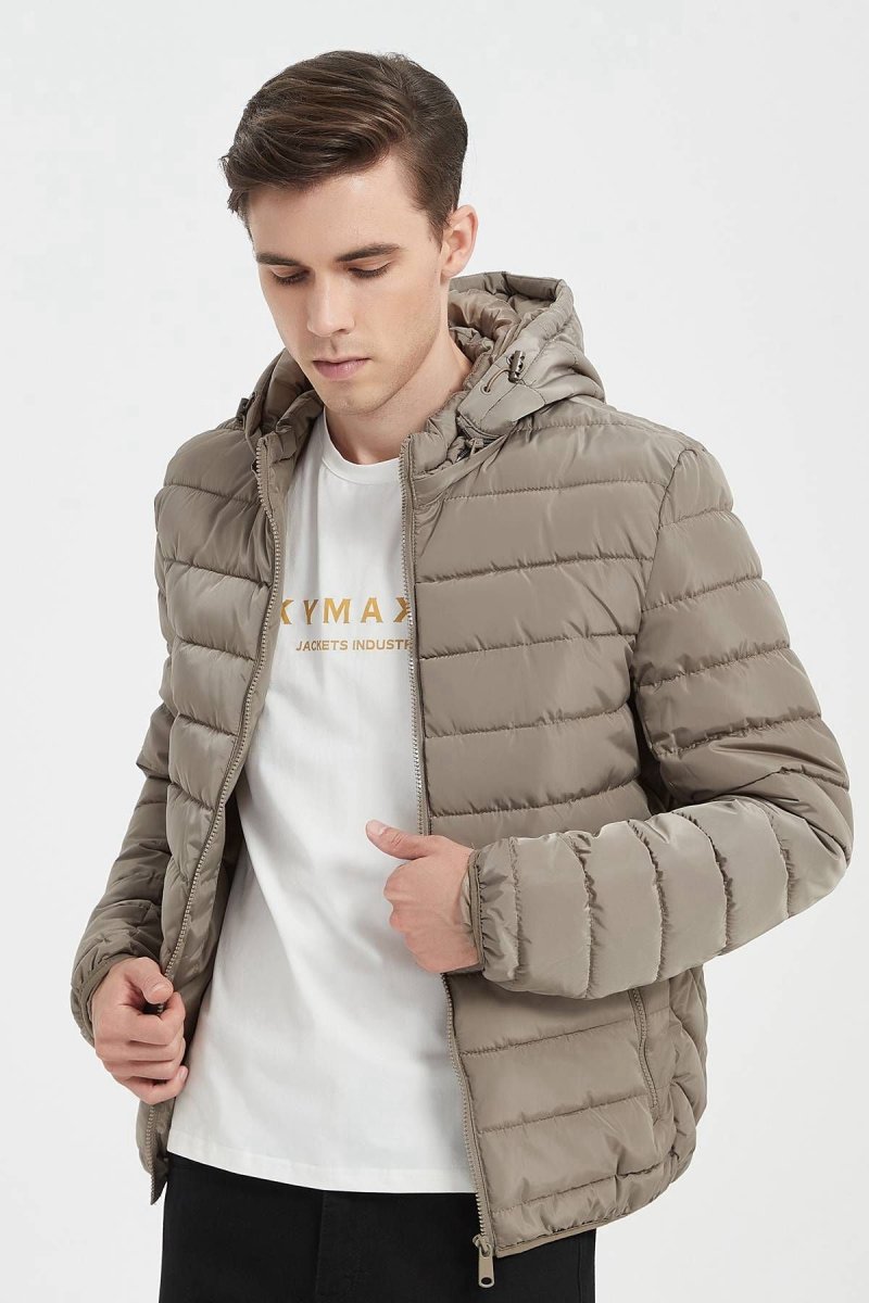 Doudoune beige top courte