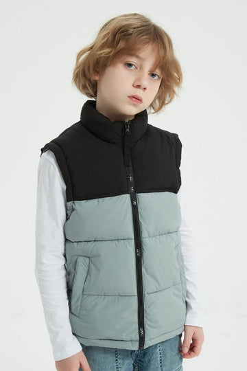 Doudoune enfant sans manches gris clair PING JR