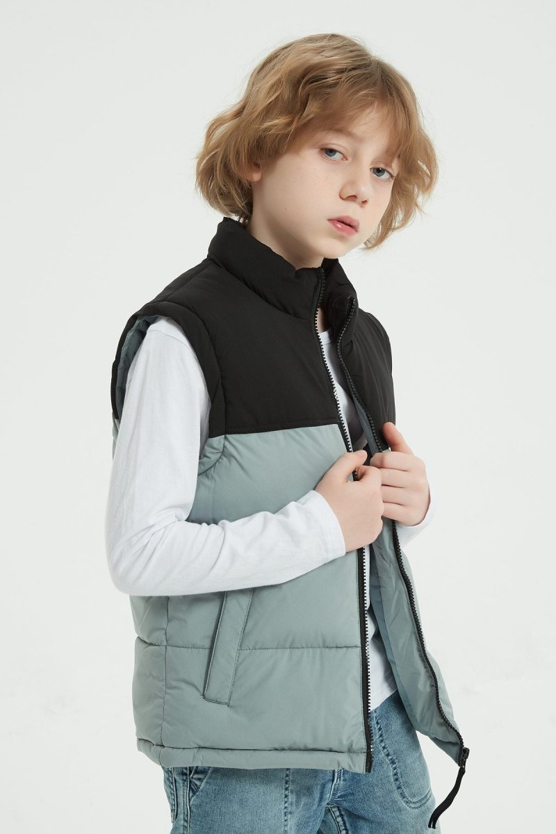 Doudoune enfant sans manches gris clair PING JR