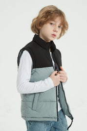 Doudoune enfant sans manches gris clair PING JR