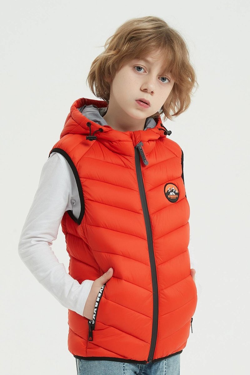 Doudoune enfant sans manches orange JUN JR