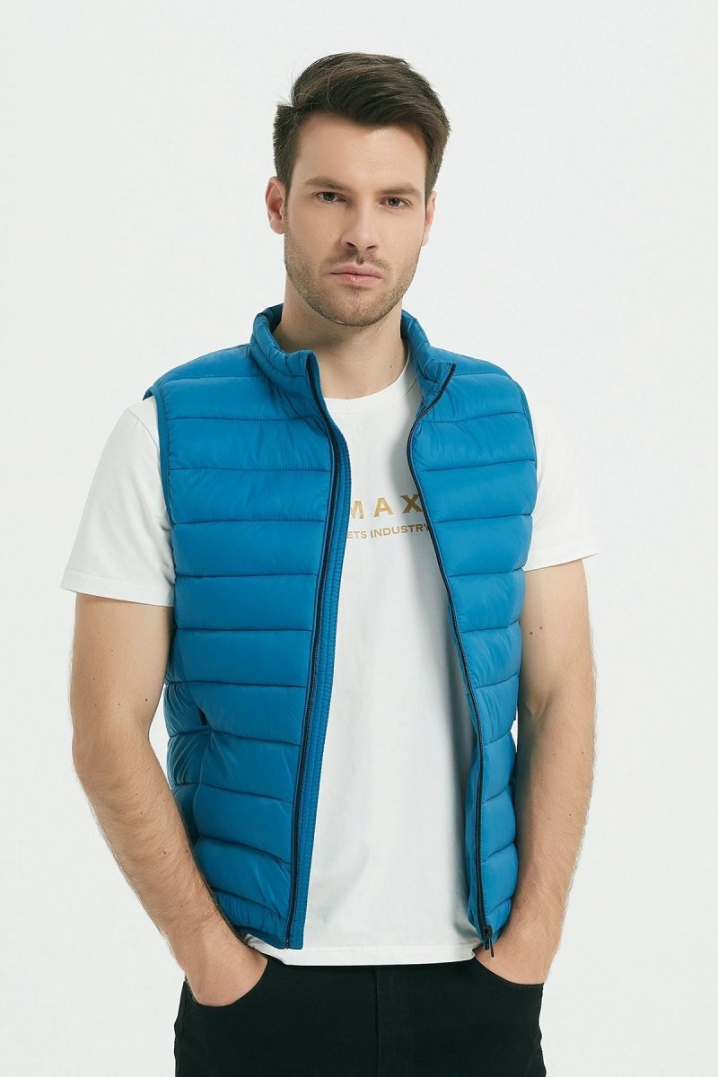 Doudoune gilet bleu lac KAYSER