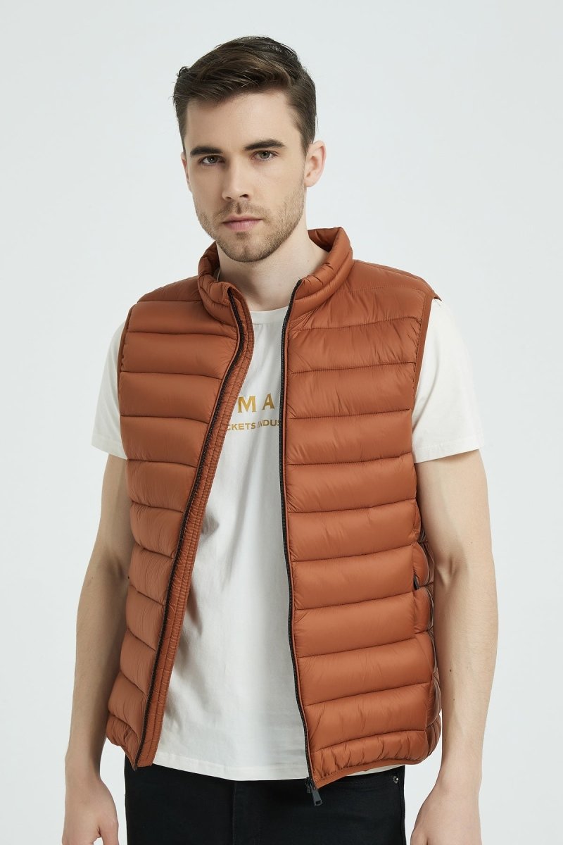 Doudoune gilet brique KAYSER