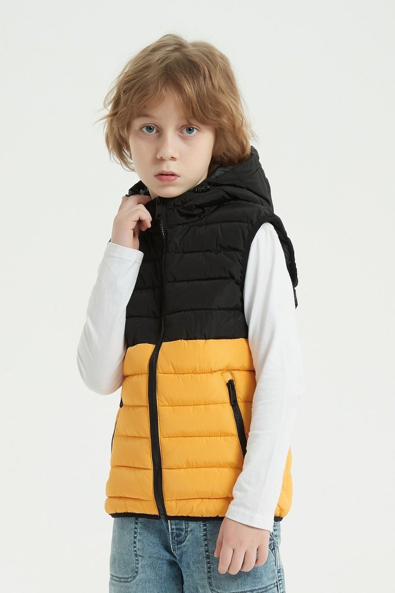 Doudoune sans manches bicolore enfant jaune OWEN JR