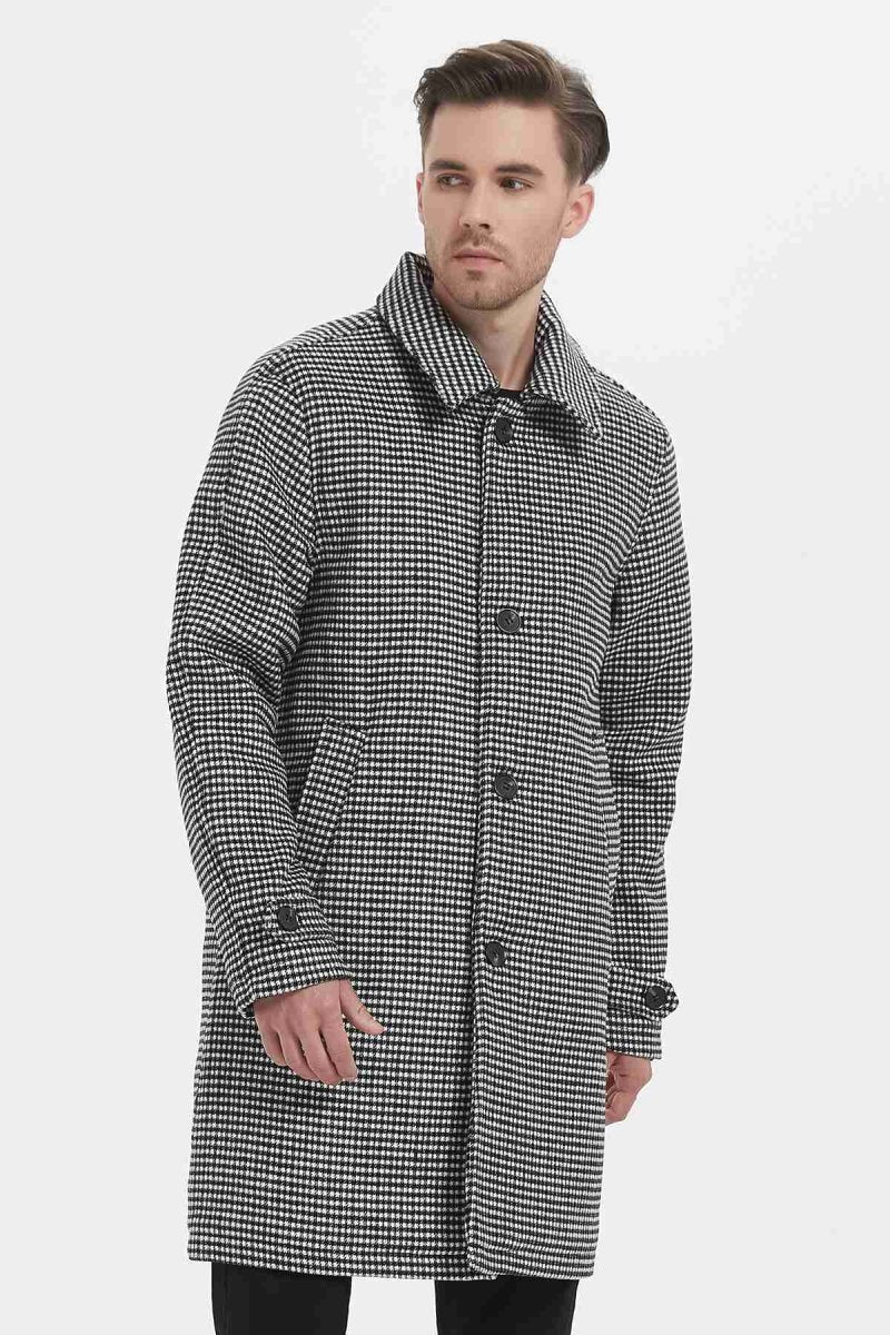 Manteau long à carreux LILWEN