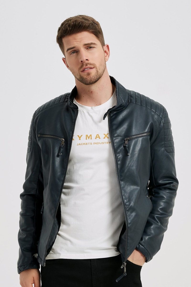 Veste Moto En Cuir Véritable Pour Homme - Blouson Biker Vintage Style Aviateur | Zerimar - Cuir Pleine Fleur Confortable Et Durable