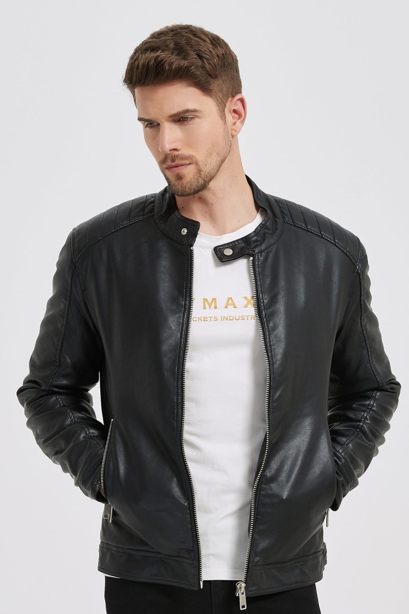 Blouson Simili Veste Semi Cuir Homme Blouson Aviateur Shein Veste
