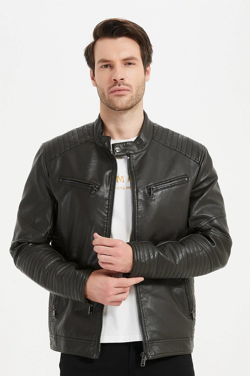 Veste en simili cuir MADS