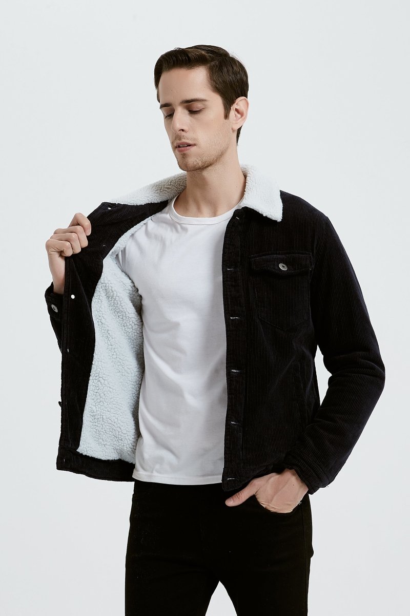 Veste velours online fourrée homme